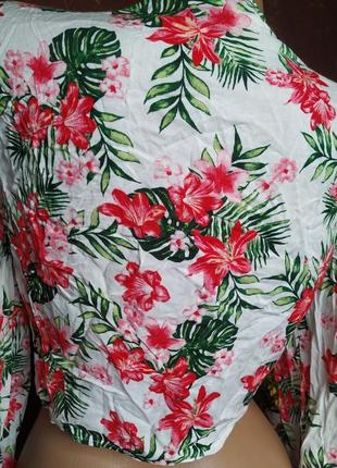 Літня блуза топ з квітковим принтом від primark5 фото