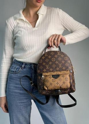 Рюкзак louis vuitton palm springs backpack brown/camel5 фото