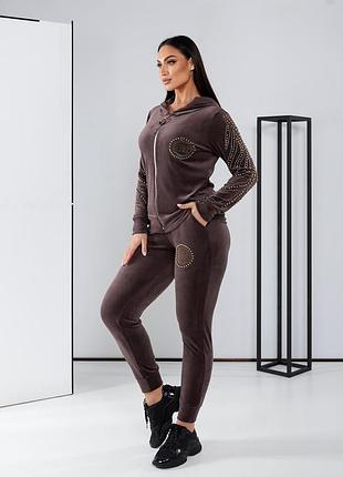 Спортивний велюровий костюм pearl luxury2 фото