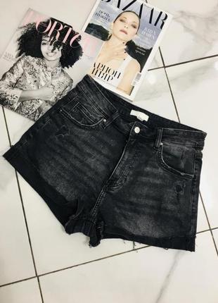 Джинсові шорти з потертостями мом висока посадка h&m topshop bershka levis zara calvin klein