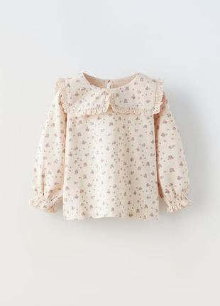 Блузка zara, детская блузка, блузка для девочки1 фото
