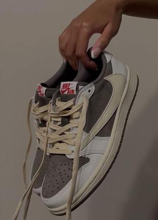 Кросівки nike air jordan 1  retro low og sp travis scott reverse mocha