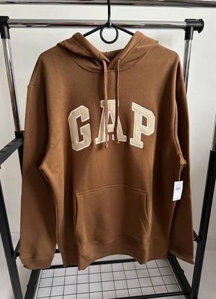 Новая оригинал худи gap кофта серая/чёрная кофта гап с капюшоном с вышитыми лого s, m, l, xl9 фото