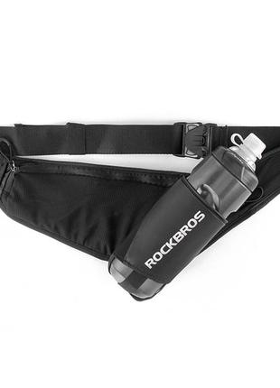 Спортивна сумка на пояс (крос боді)  для бігу та велоспорта rockbros d45 чорний