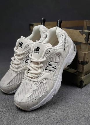 Женские кроссовки new balance 530 cream кремового цвета