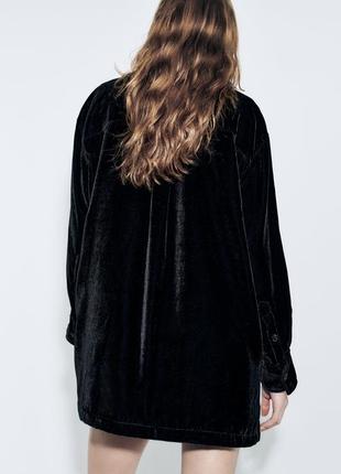 Сорочка оксамитова zara oversize5 фото