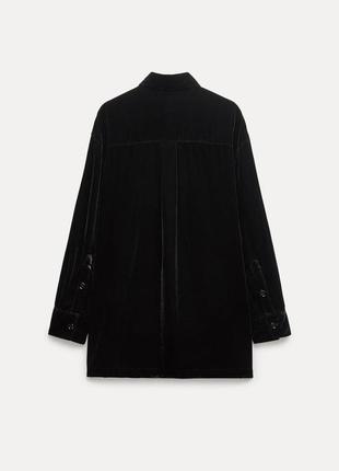 Сорочка оксамитова zara oversize7 фото