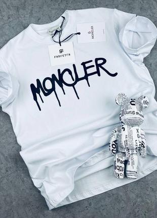 Футболка мужская монклер белая / брендовые футболки от moncler