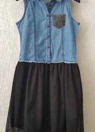 Сарафан джинсовий ovs з фатином