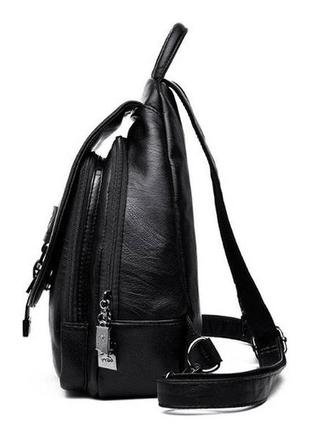 Женский рюкзак-сумка из кенгуру, женская минибана рюкзак на плечо эко кожа бронзовый5 фото