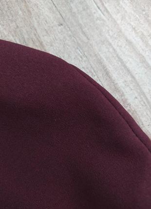 Блузка цвета марсала с укороченным рукавом и кружевом george размер 202 фото
