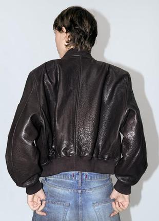 Куртка-бомбер zara zw leather collection6 фото