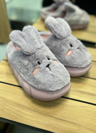 Тапки - зайчики. домашні капці. тапочки жіночі