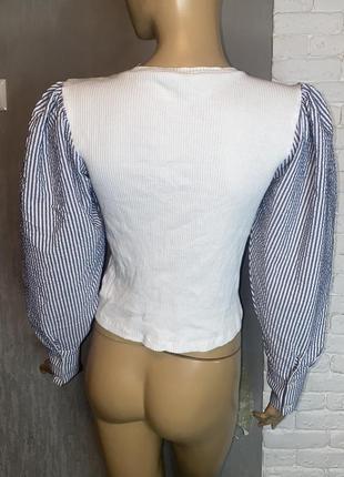 Блуза блузка з об’ємними рукавами zara, m2 фото