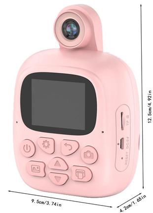 Дитячий цифровий фотоапарат з моментальним друком із вбудованим принтером для фото та відео a19