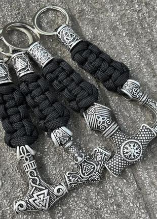 Брелок для ключей edmund плетеная косичка черный2 фото