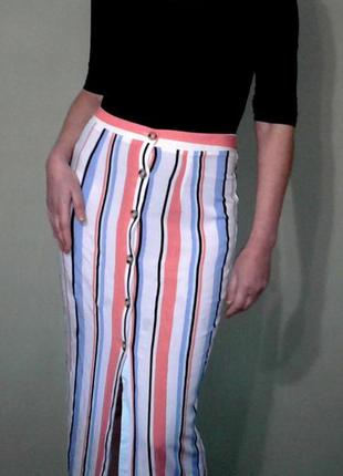 Юбка primark в полоску на пуговицах