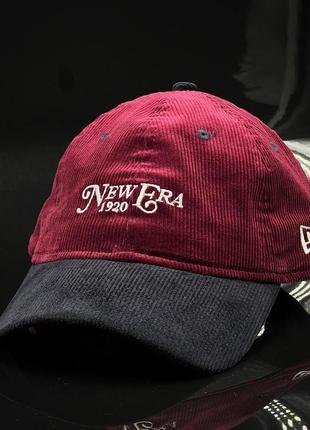 Оригінальна вельветова кепка new era contrast cord red 9twenty adjustable cap