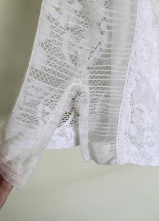 Красивое белое кружевное платье zara  р. s-m зара нарядное5 фото