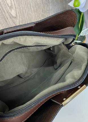 Якісна жіноча сумка на плече, сумочка з широким ремінцем r_929