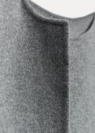 Пальто zw collection із вовною сірого кольору8 фото