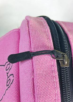 Сумка через плече з кроликом рожева сумка крос боді з принтом в стилі аніме месенджер для телефону9 фото
