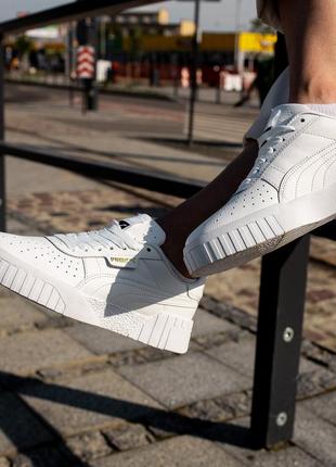 Puma cali white шикарные женские кроссовки пума кали белые3 фото