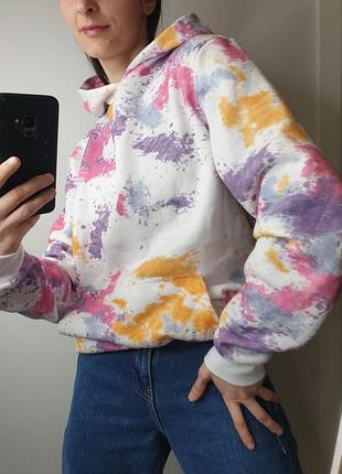 Качественный плотный удлиненный худи на флисе оверсайз house