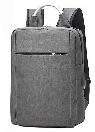 Рюкзак для ноутбука 14" lesko 2023 dark gray с usb разъемом городской 5шт4 фото