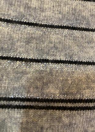 Серый кашемировый свитер с полосками. rong heng6 фото