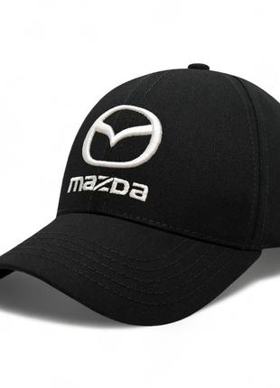 Кепка mazda (мазда) на затылке логотип (mazda) бейсболка черная2 фото