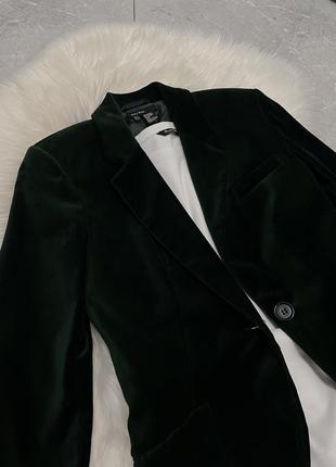 Изумрудный велюровый пиджак2 фото