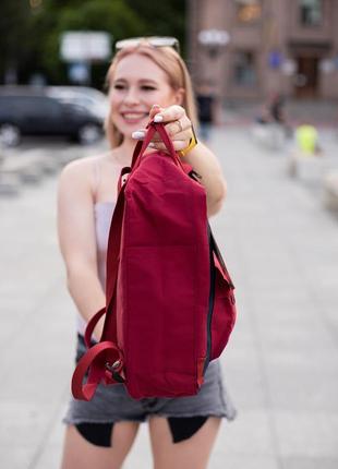 Рюкзак fjallraven kanken  купить фьялравен канкен бордовый темно синий4 фото