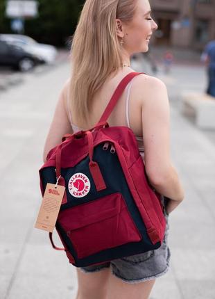 Рюкзак fjallraven kanken купити фьялравен канкен бордовий темно синій