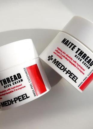 Medi-peel naite thread neck cream підтягуючий крем для шиї з пептидами