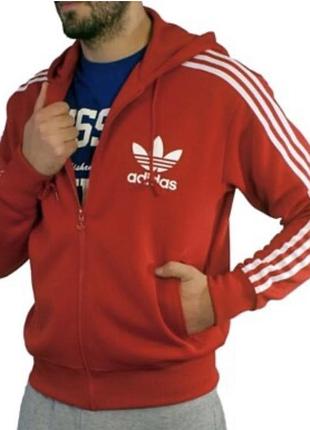 adidas firebird hoodie jacket red 3 stripes track top trefoil logo 90s 850 145576196