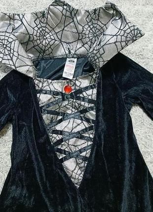 Карнавальне плаття відьма-гірочка павутиння 4-5, 5-6 років2 фото