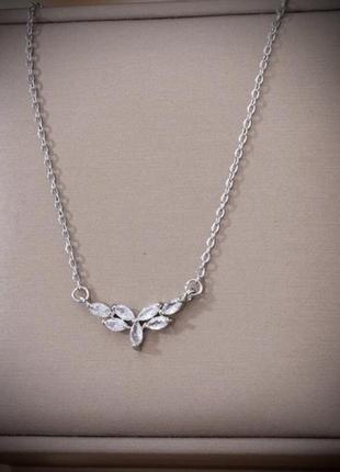 Колье из нержавеющей медицинской стали подвеска с камушками медицинское серебро купить колье медзолото