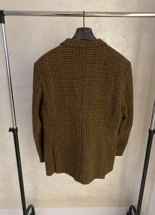 Пиджак harris tweed коричневый винтажный жакет блейзер3 фото