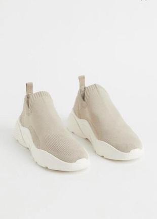 Кроссовки текстильные чулок h&m 37