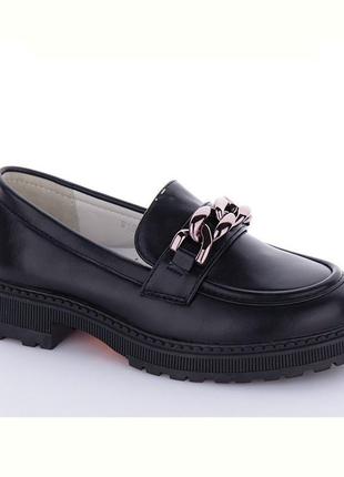 Туфли для девочки черные paliament w19-2