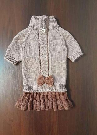 Handmade в'язана кофта для собак.1 фото