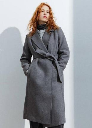 Пальто, женственное пальто, серое пальто3 фото