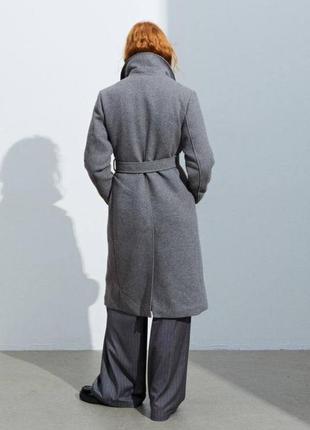 Пальто, женственное пальто, серое пальто4 фото