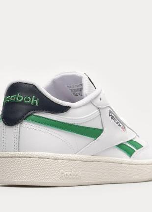 Шкіряні білі чоловічі кросівки reebok club c revenge6 фото