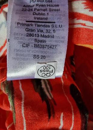Фирменная английская хлопковая рубашка рубашка рубашка гавайка primark, новая.8 фото