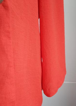 Стильная блуза primark кораллового цвета с пуговицами4 фото