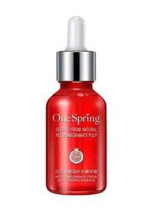 Зволожувальна есенція для обличчя one spring red pomegranate fresh moisturizing essence з екстрактом червоного гранату, 15 мл