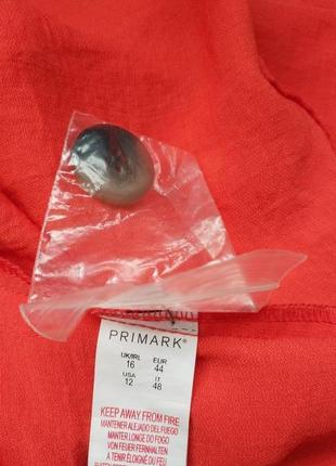 Стильная блуза primark кораллового цвета с пуговицами6 фото