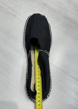 Espadrille летние мужские черные эспадрильи мокасины лапти5 фото